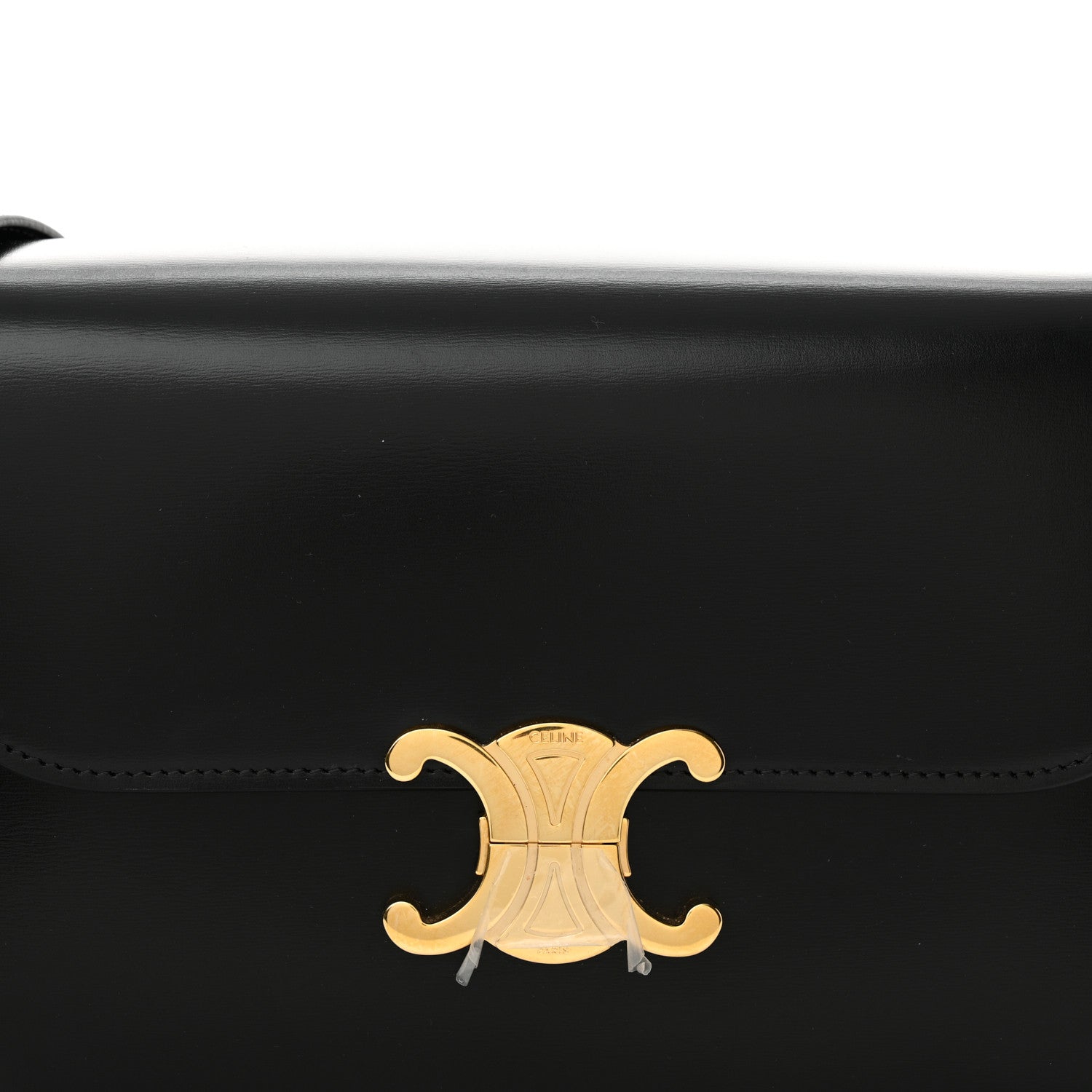 Celine Shiny Calfskin Medium Triomphe Black 9 of 11