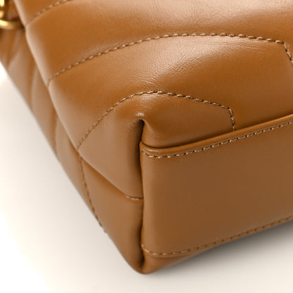 Saint Laurent Calfskin Y Quilted Monogram Toy Loulou Crossbody Bag Dark Natural 7 of 9