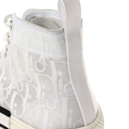 Christian Dior Technical Canvas Oblique Mens B23 High Top Sneakers 38 White 17 of 17