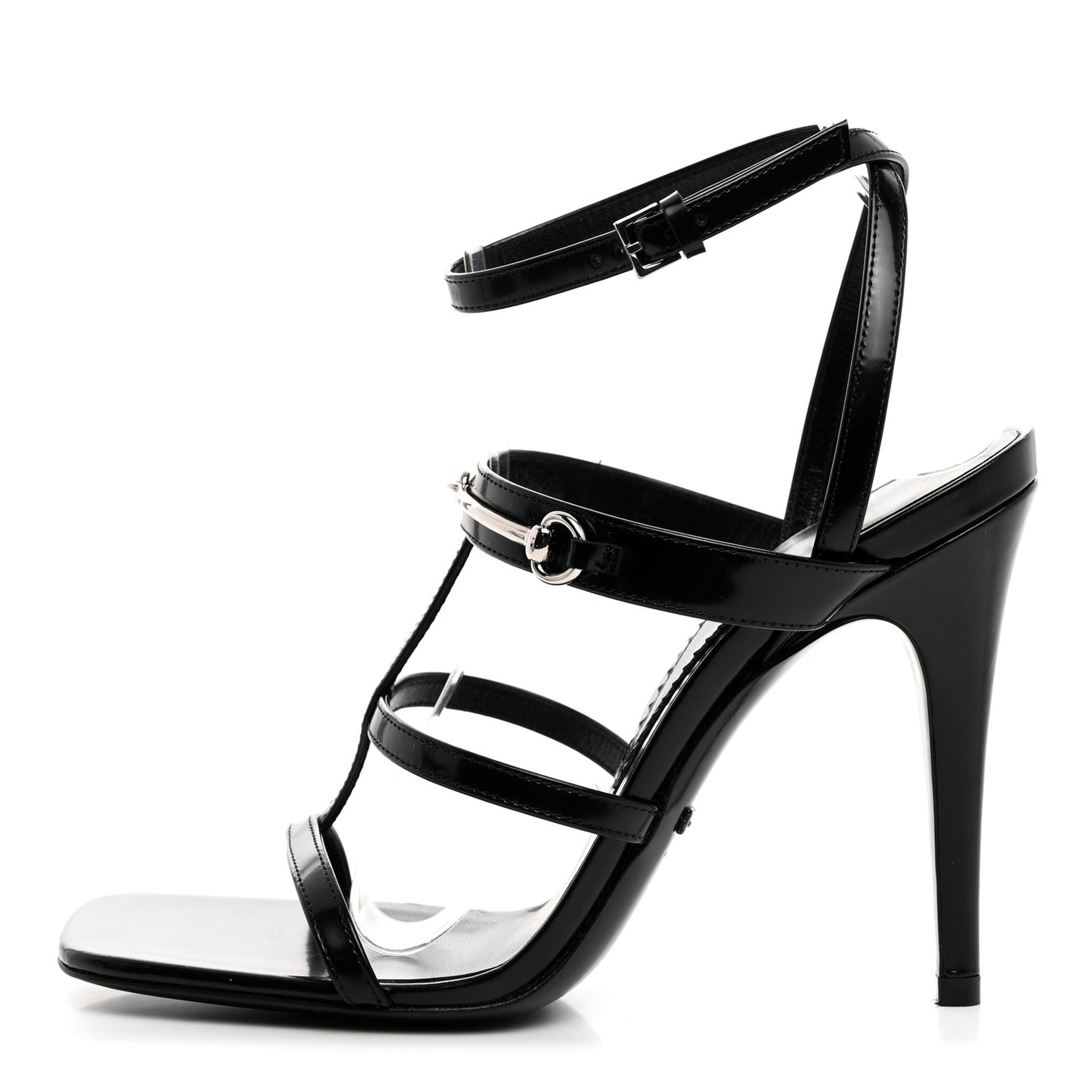 Nappa Regent Strappy Horsebit Sandals 37 Black