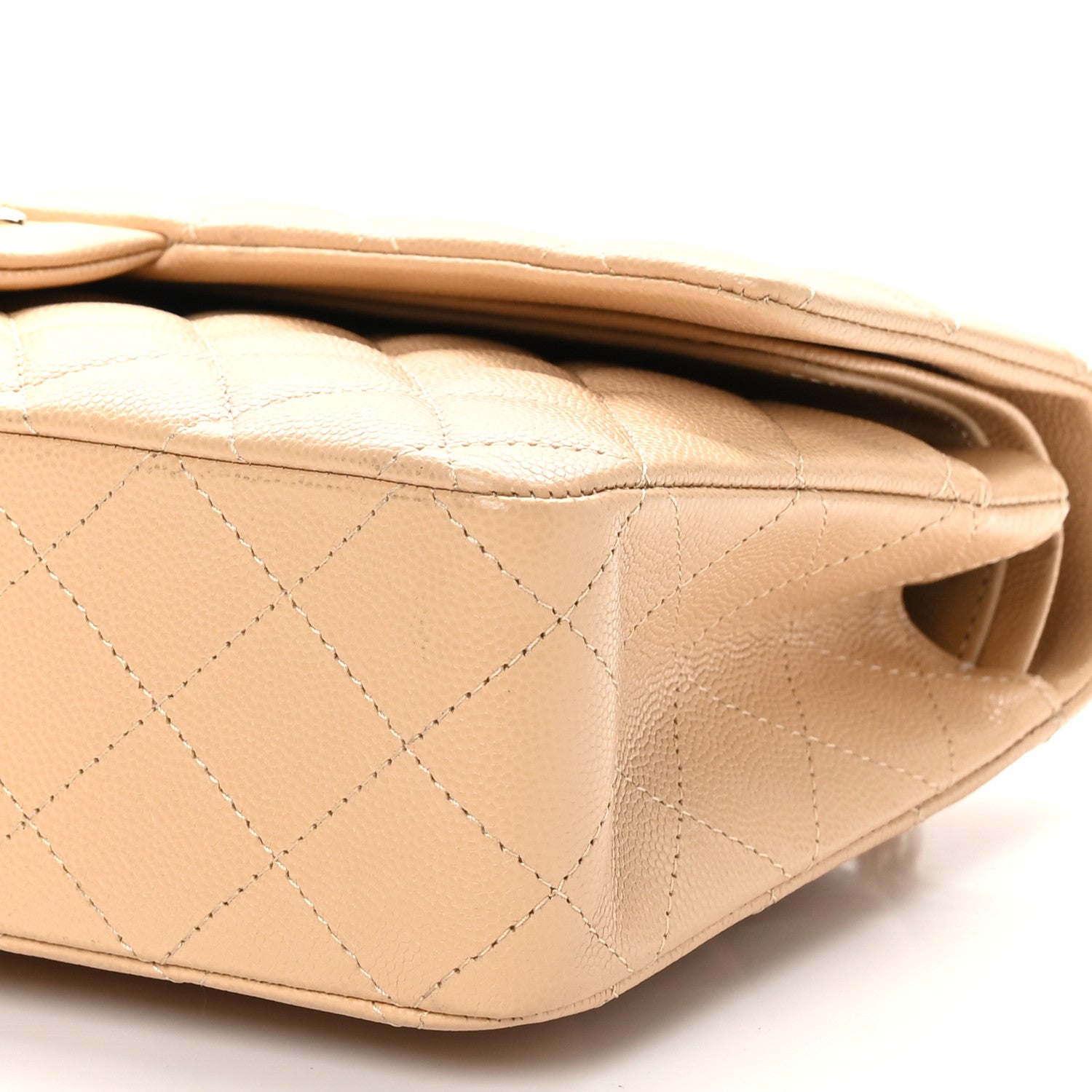 Chanel Caviar Quilted Medium Double Flap Light Beige 10 of 10