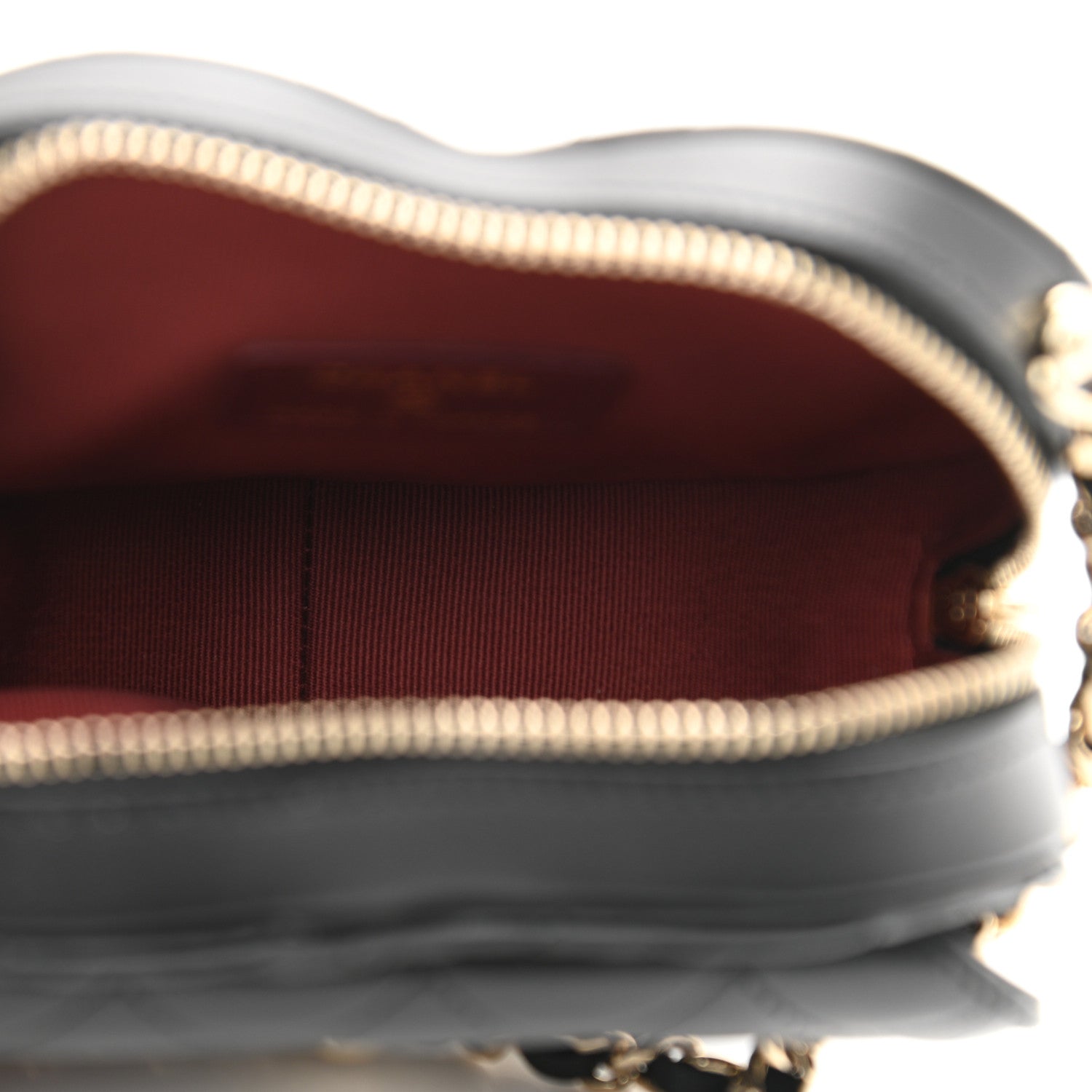 Chanel Lambskin Quilted CC In Love Heart Clutch With Chain Black 5 of 11