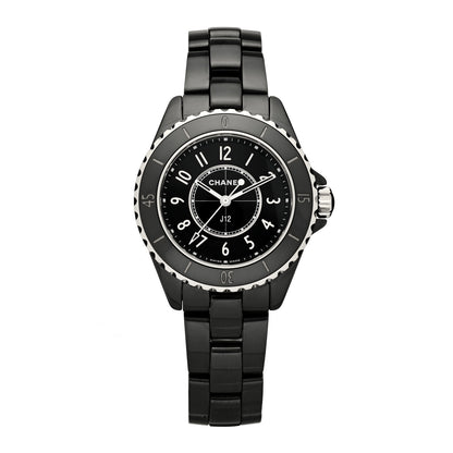 Chanel Stainless Steel Ceramic 33mm J12 Quartz Watch Black 1 of 4