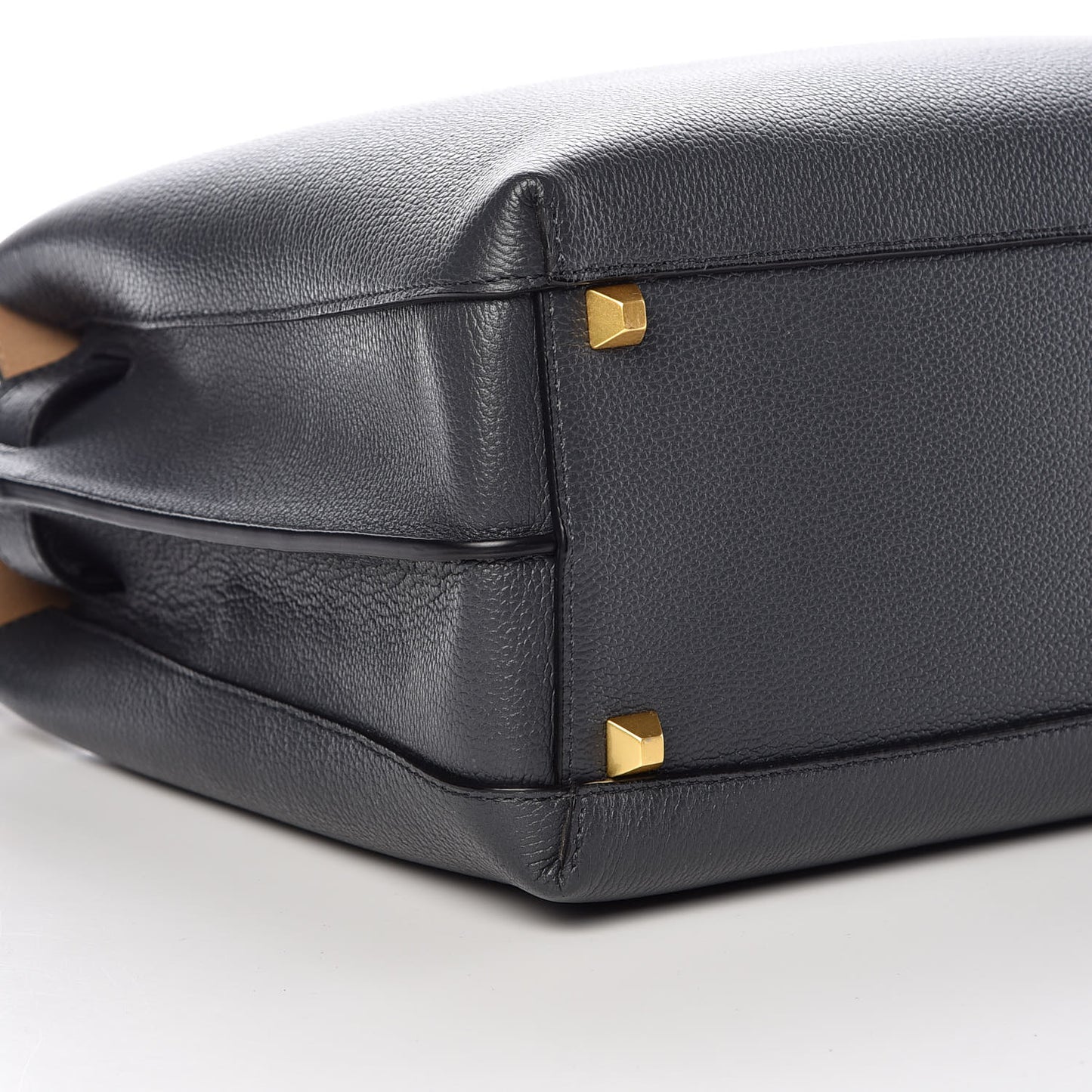 Grained Calfskin Large Milla Tote Phantom Grey