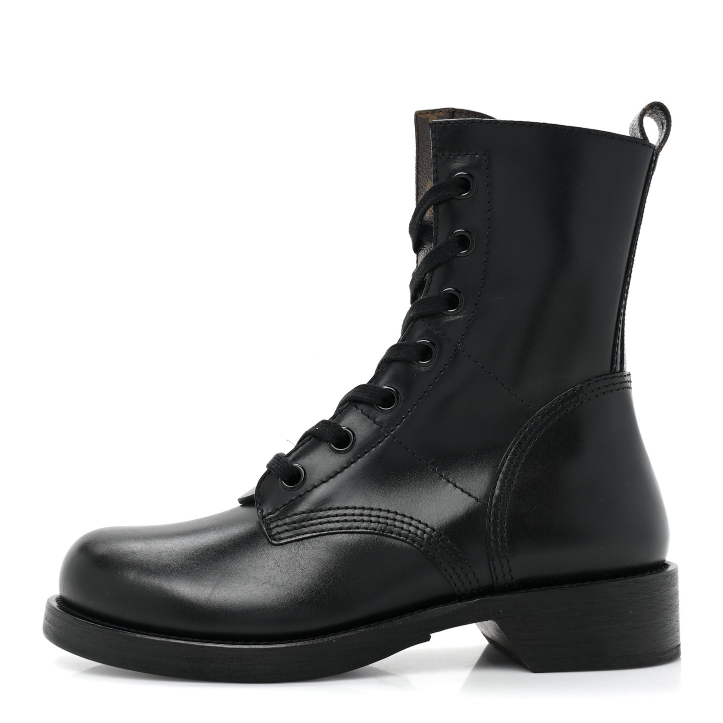 Calfskin Monogram Metropolis Flat Ranger Boots 39 Black