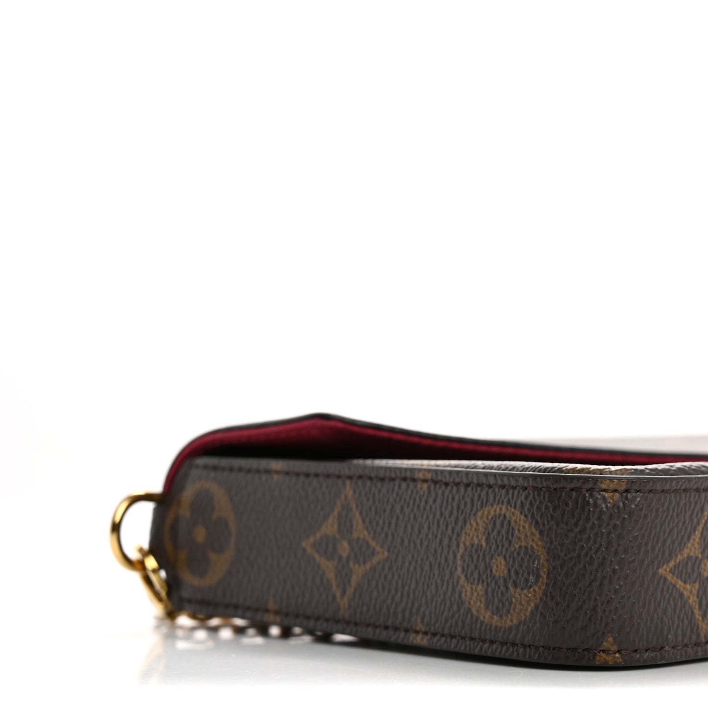 Monogram Pochette Felicie Chain Wallet Fuchsia
