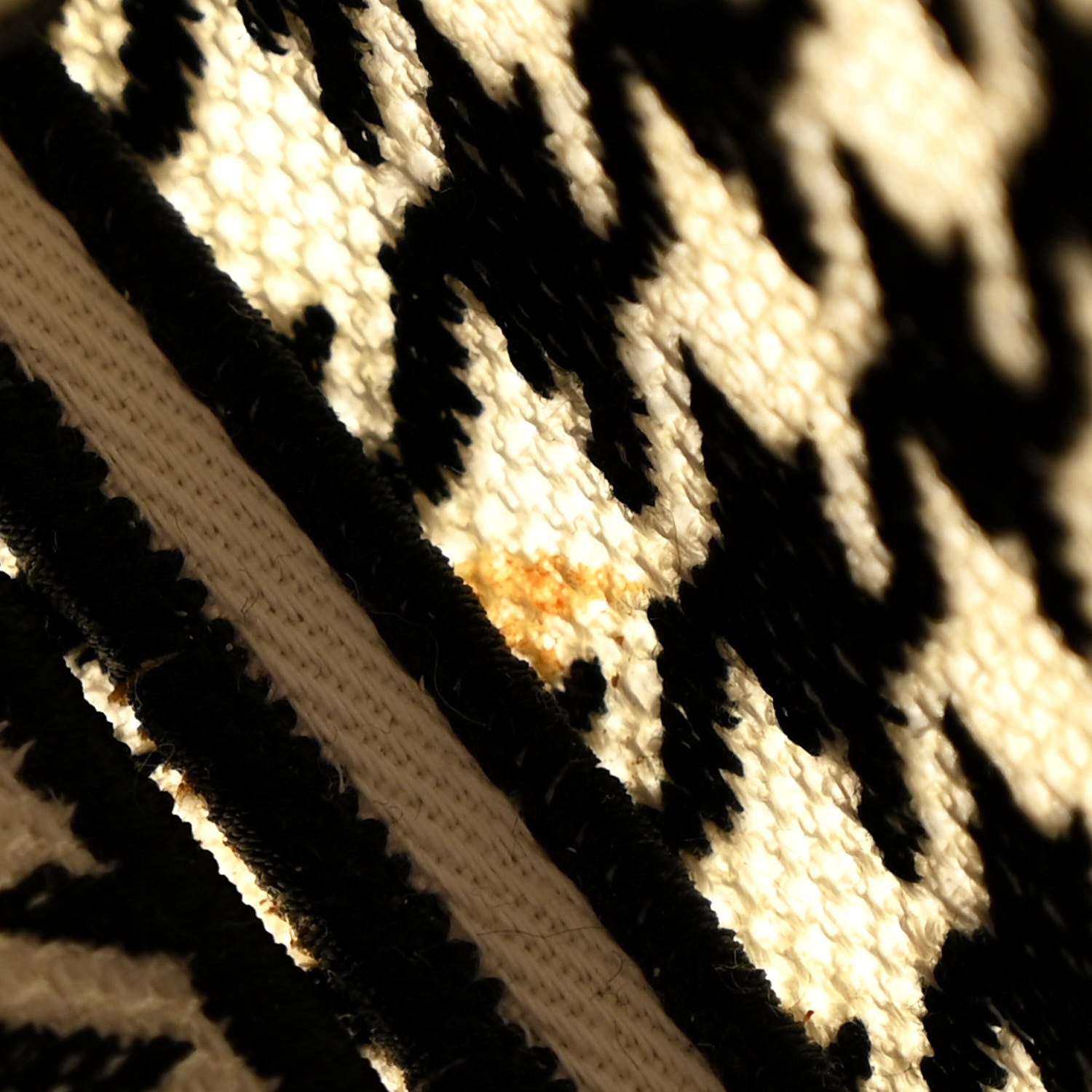 Christian Dior Canvas Houndstooth Embroidered Medium Lady D-Lite Black White 12 of 12