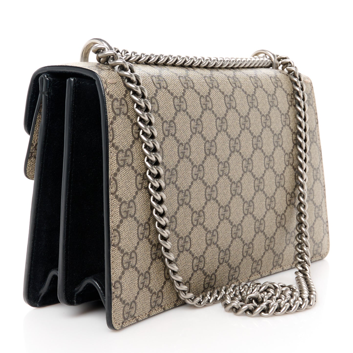 GG Supreme Monogram Small Dionysus Shoulder Bag Black