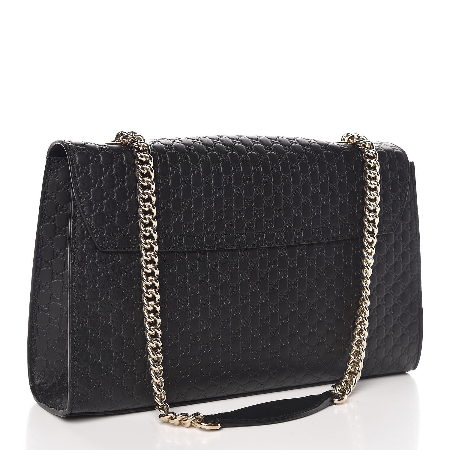 Gucci Microguccissima Medium Emily Chain Shoulder Bag Black 3 of 9