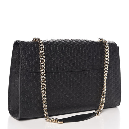 Gucci Microguccissima Medium Emily Chain Shoulder Bag Black 3 of 9