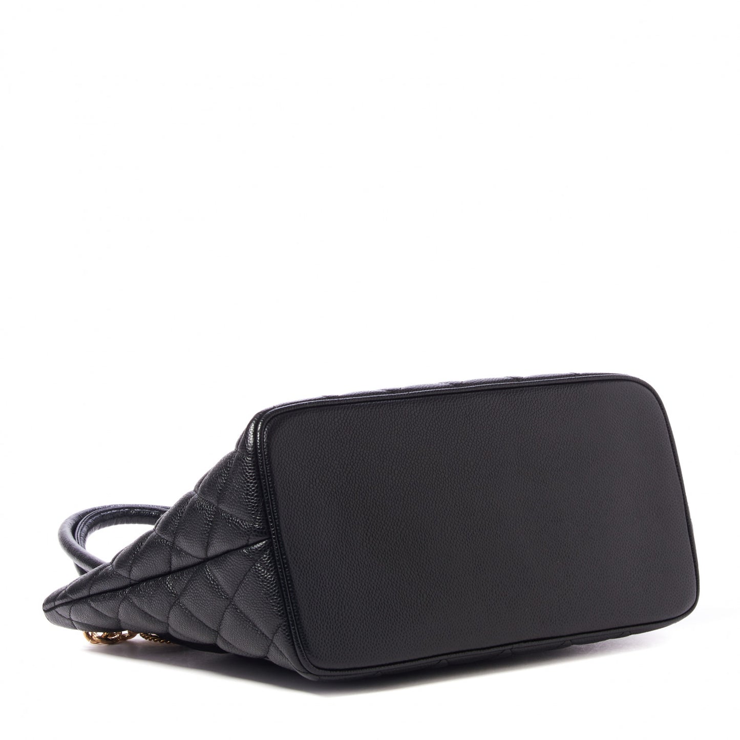 Caviar Quilted Medallion Tote Black