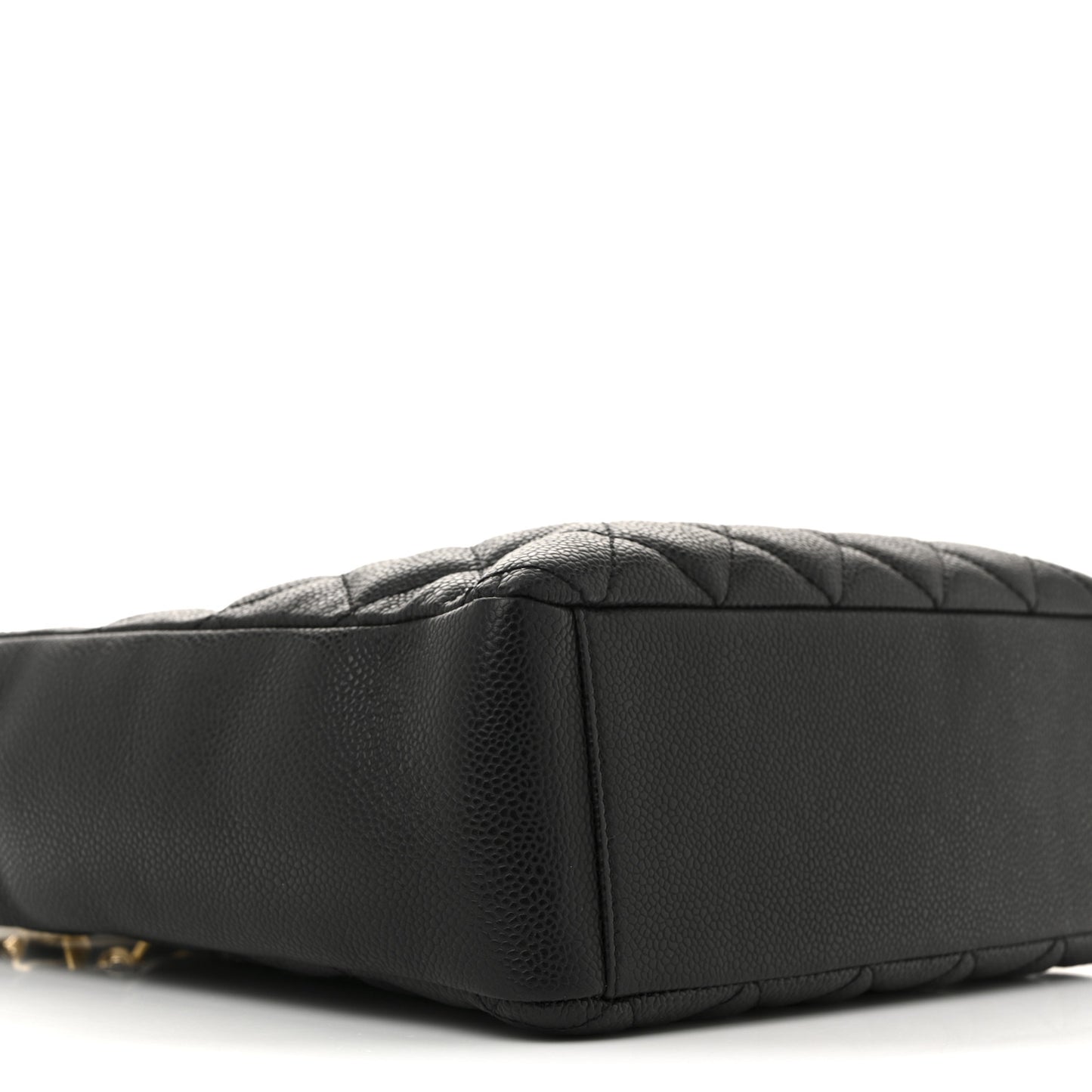 Caviar Quilted Petit Shopping Tote PST Black