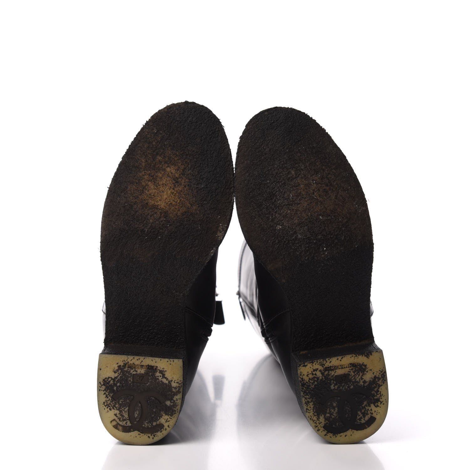 Chanel Calfskin CC Turnlock High Boots 37 Black 5 of 9