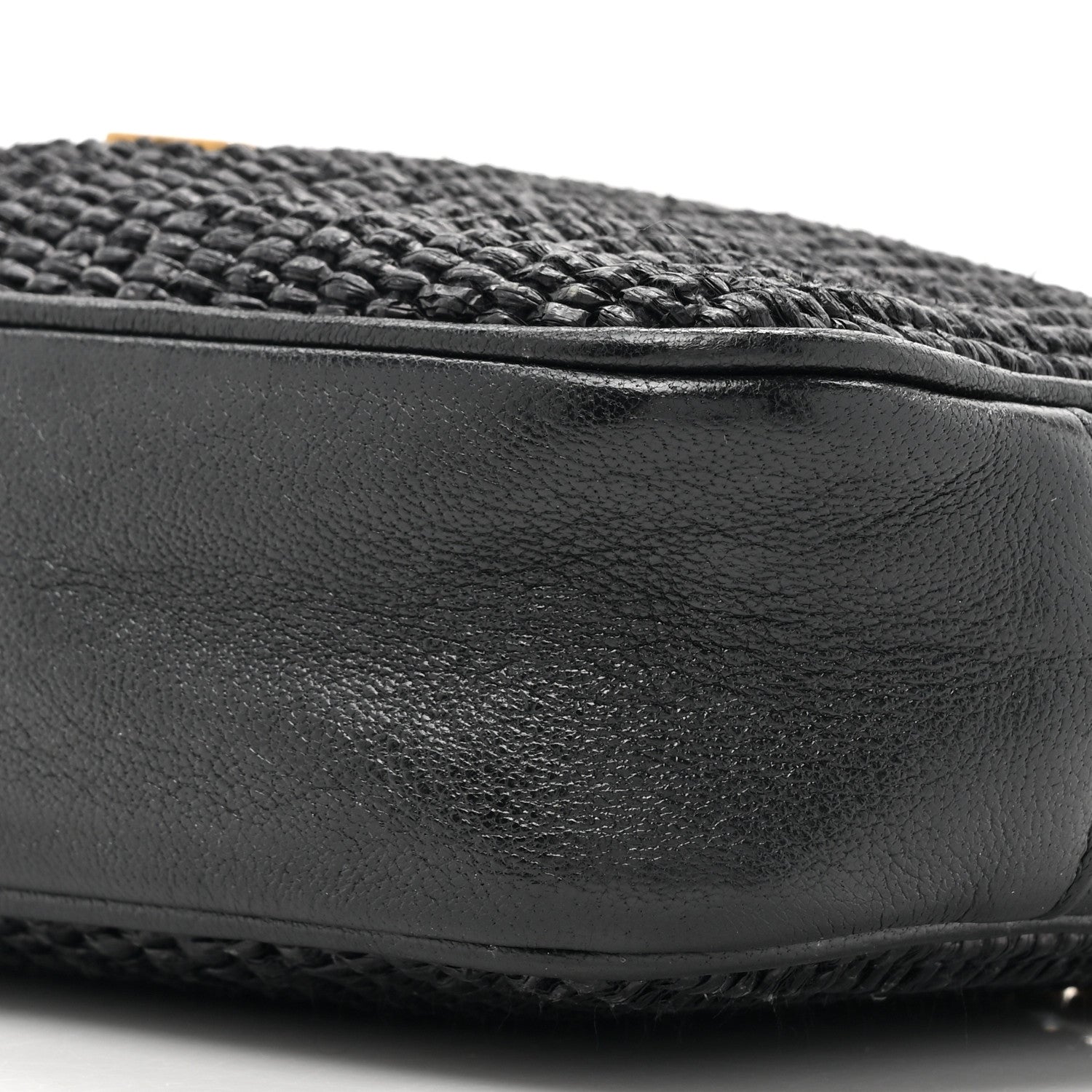 Saint Laurent Raffia Canvas Monogram Mini Lou Camera Bag Black 9 of 11