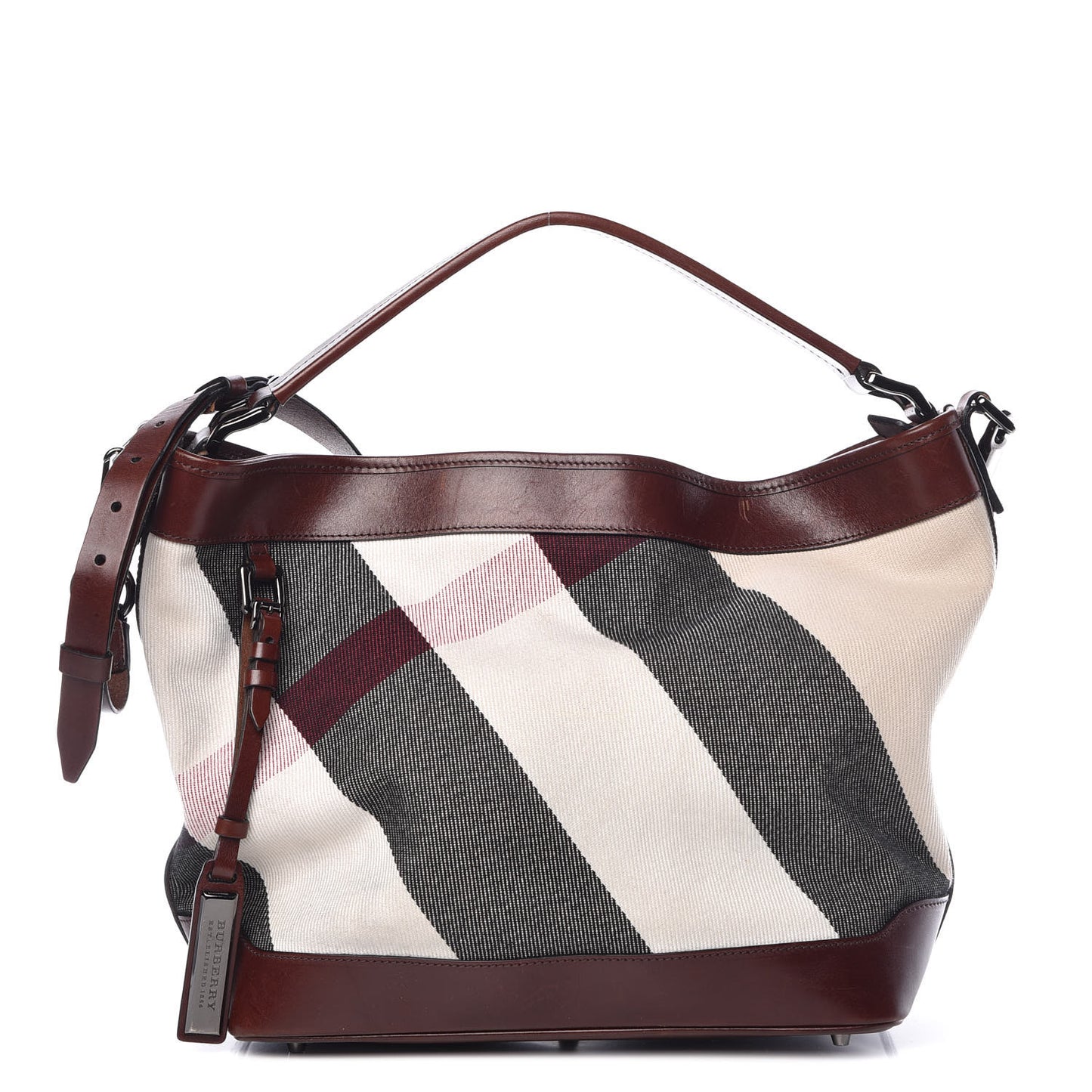 Canvas Mega Check Hobo Brown