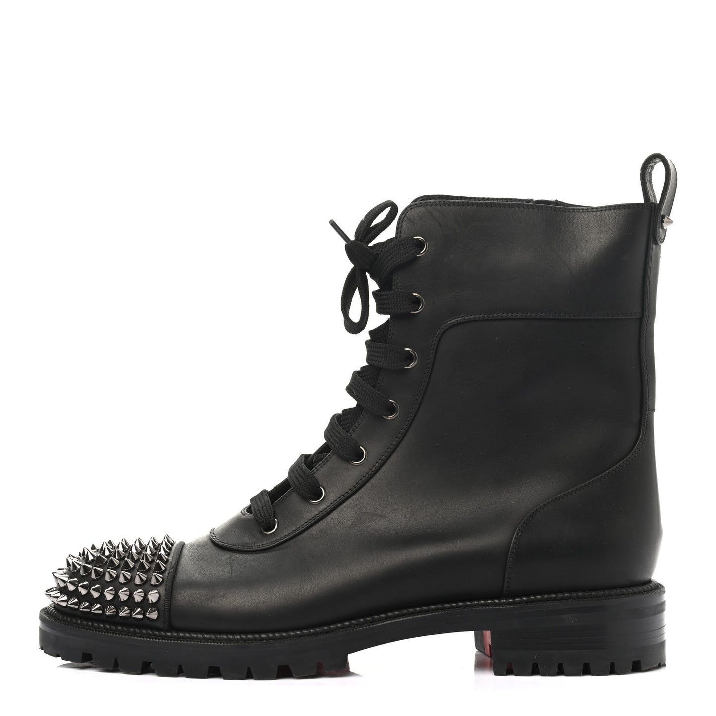 Calfskin Spikes TS Croc Flat Boots 41 Black