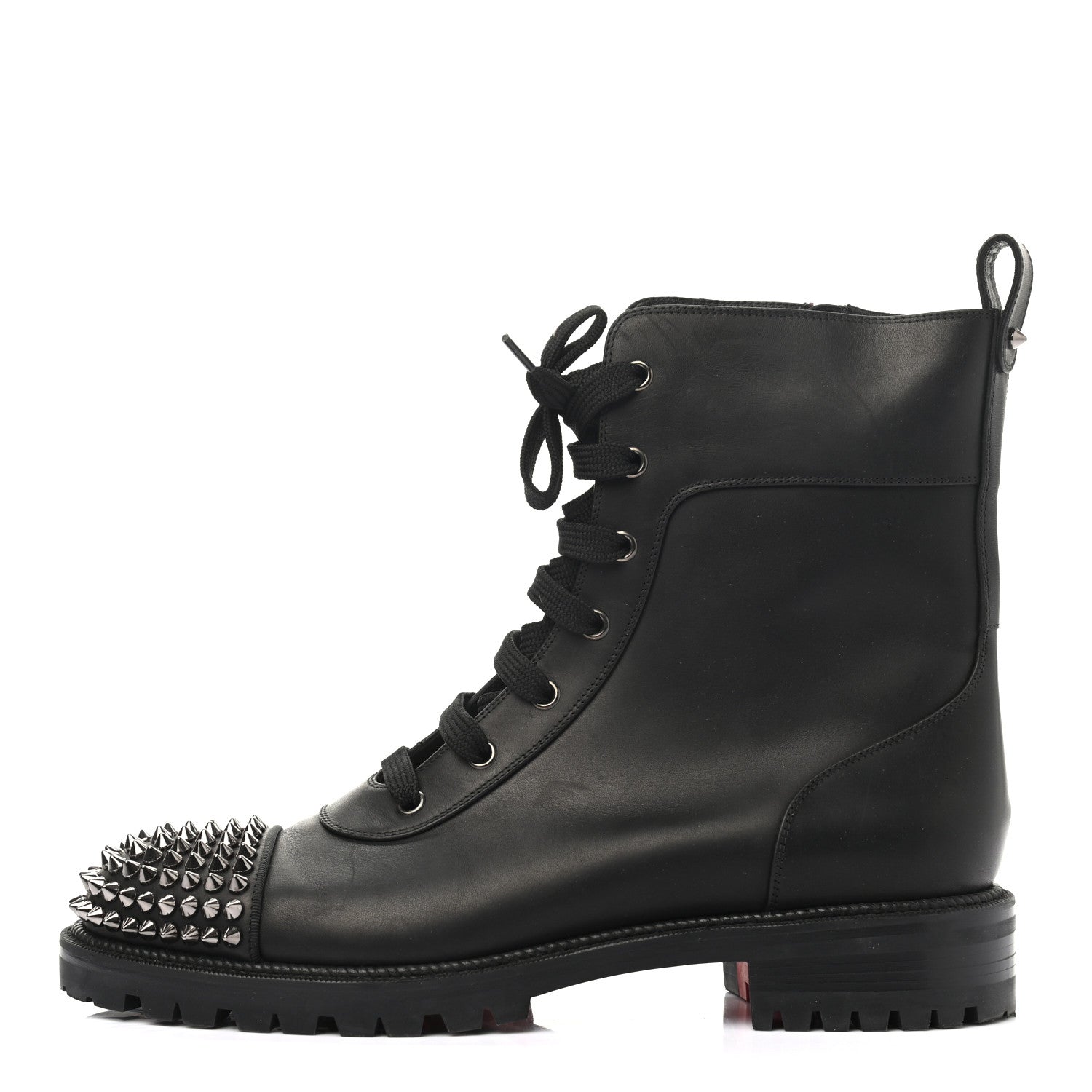 Christian Louboutin Calfskin Spikes TS Croc Flat Boots 41 Black 1 of 6