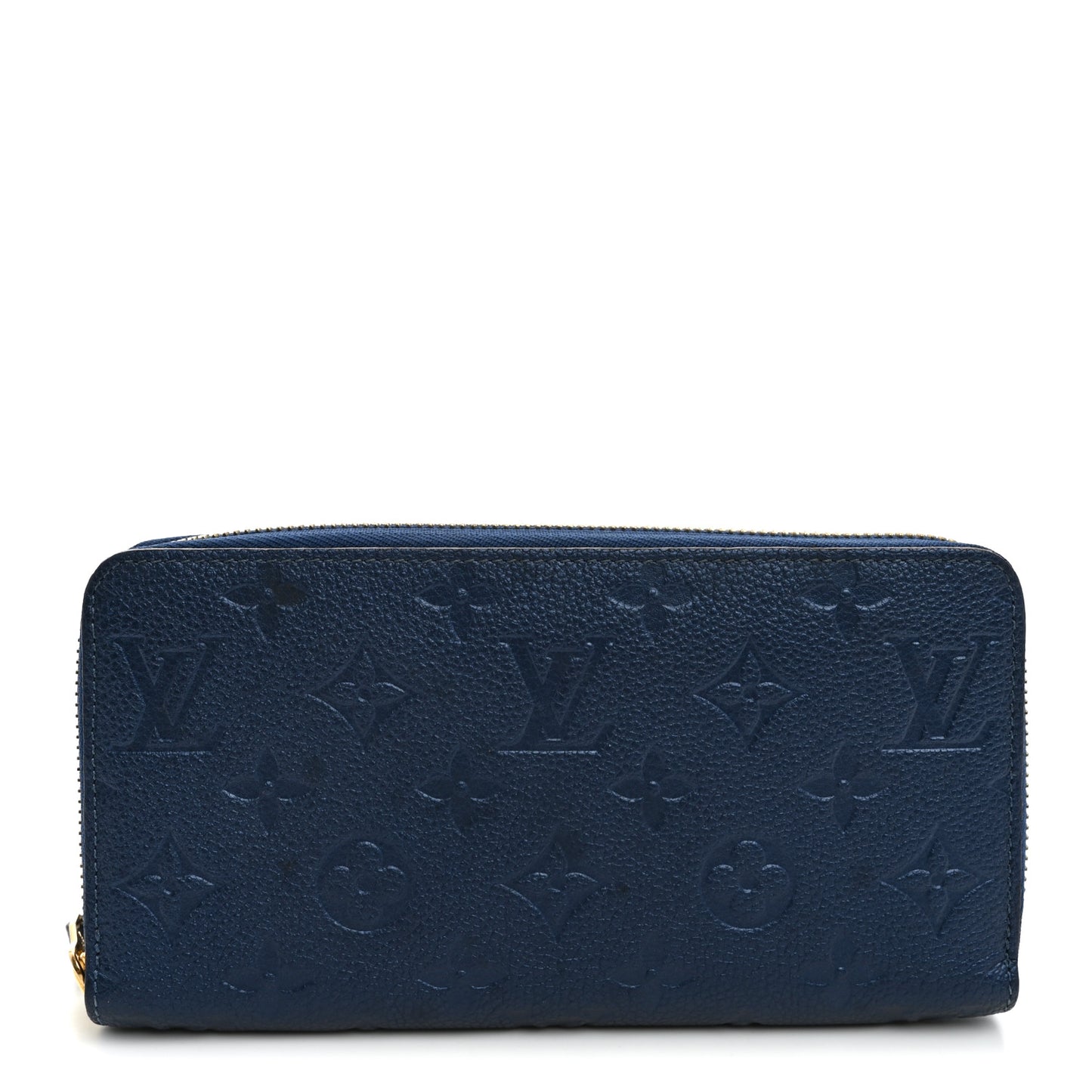 Metallic Empreinte Monogram Zippy Wallet Navy Nacre