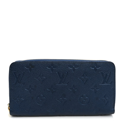 Louis Vuitton Metallic Empreinte Monogram Zippy Wallet Navy Nacre 1 of 8