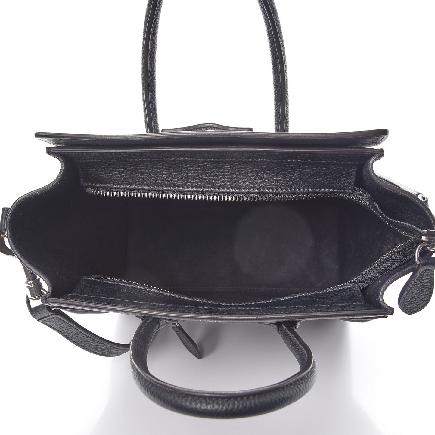 Drummed Calfskin Nano Luggage Black