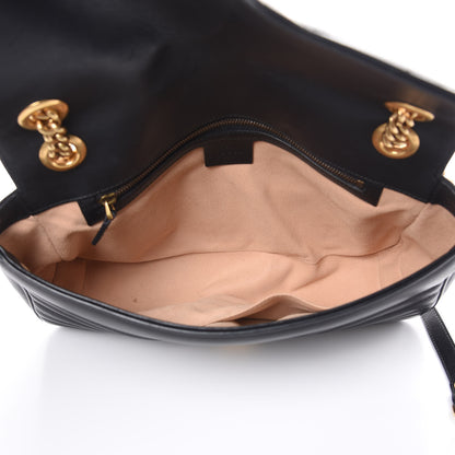 Gucci Calfskin Matelasse Medium GG Marmont Shoulder Bag Black 5 of 15