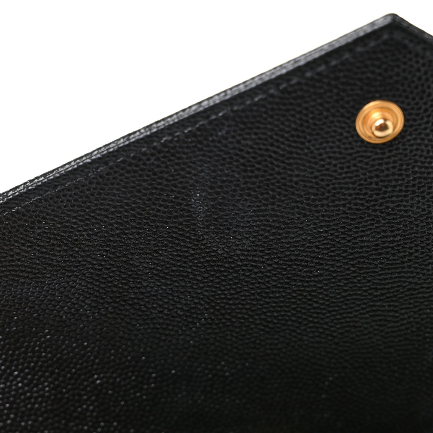 Grain De Poudre Matelasse Chevron Monogram Chain Wallet Black