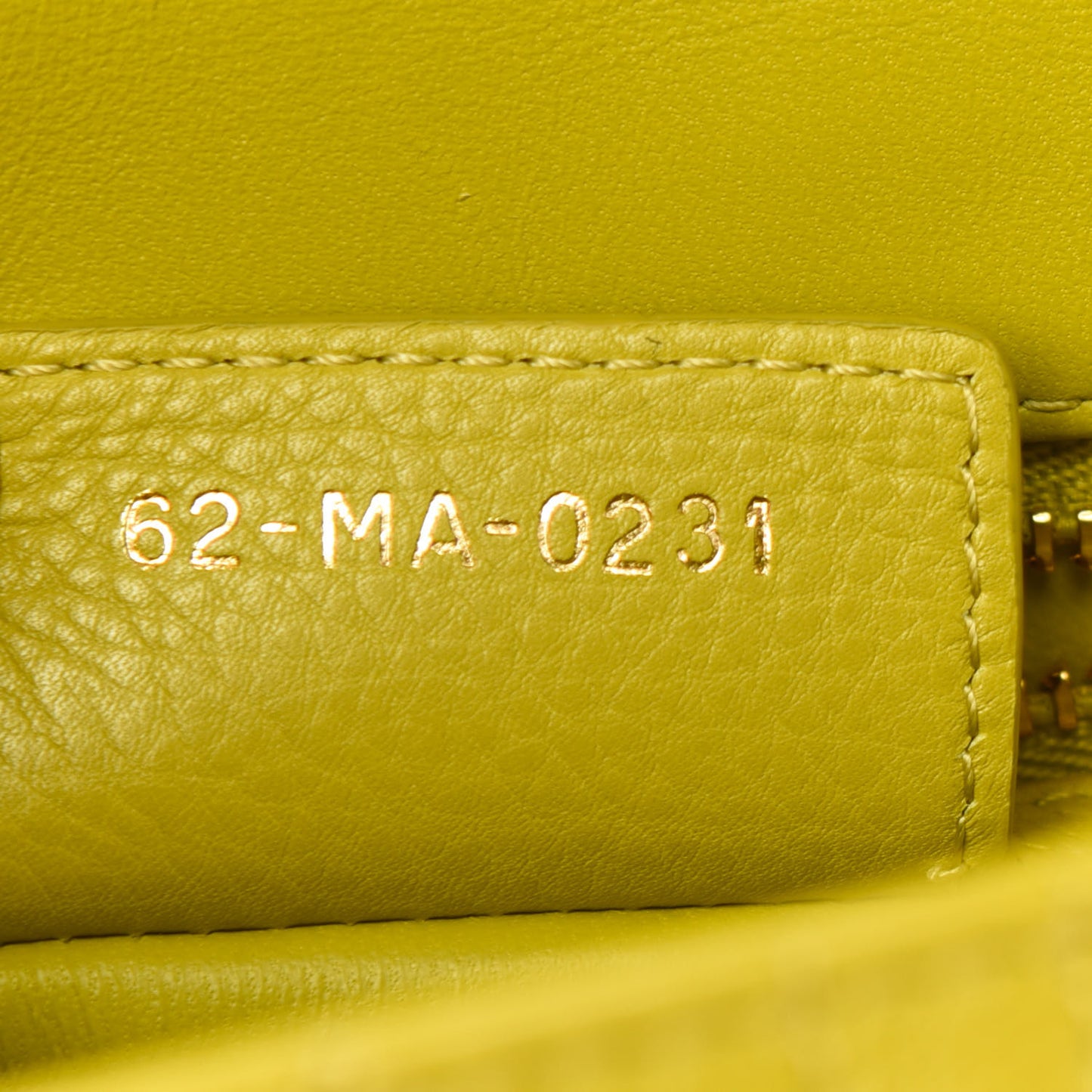 Calfskin Cannage Small Caro Bag Lime