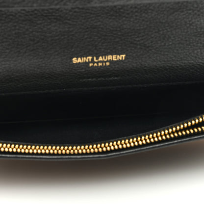 Saint Laurent Calfskin Tiny Monogram Cassandre Wallet Black 5 of 6