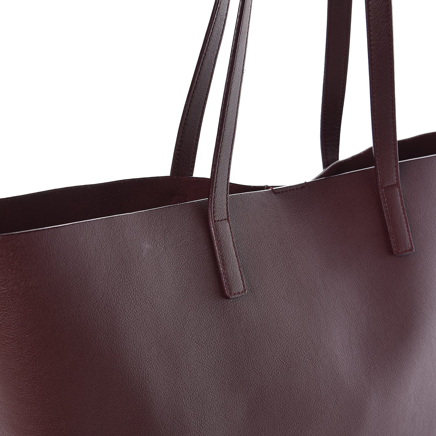 Calfskin Large Shopping Tote Bordeaux