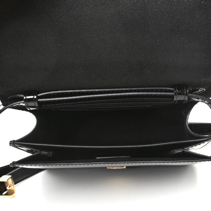 Fendi Vitello Vernice Mou Karligraphy Crossbody Bag Black 5 of 9