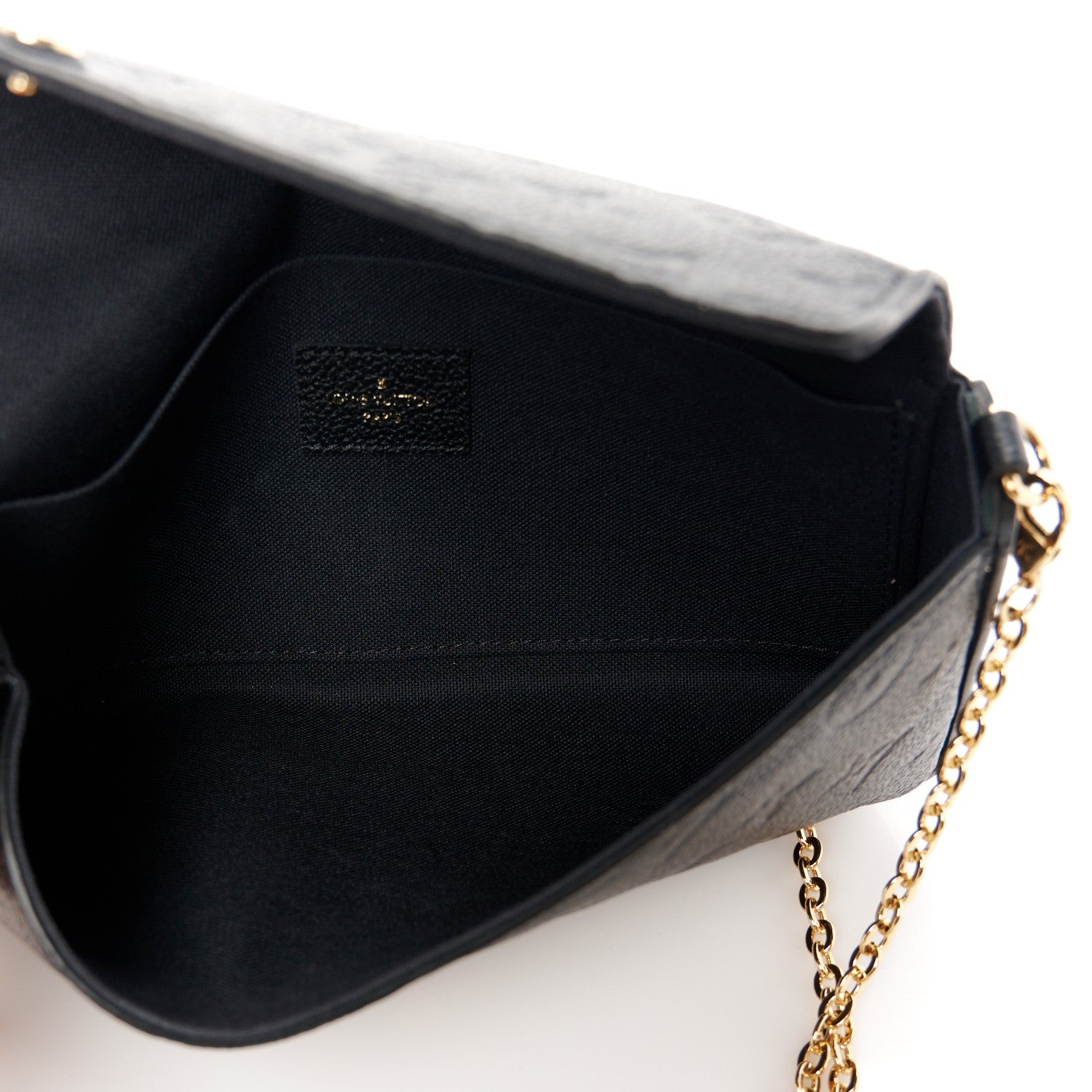 Louis Vuitton Empreinte Pochette Felicie Chain Wallet Black 6 of 14