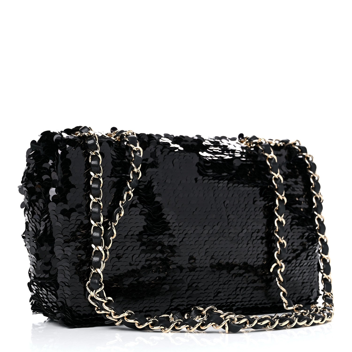 Chanel Sequin Small Single Flap Black 2 of 11
