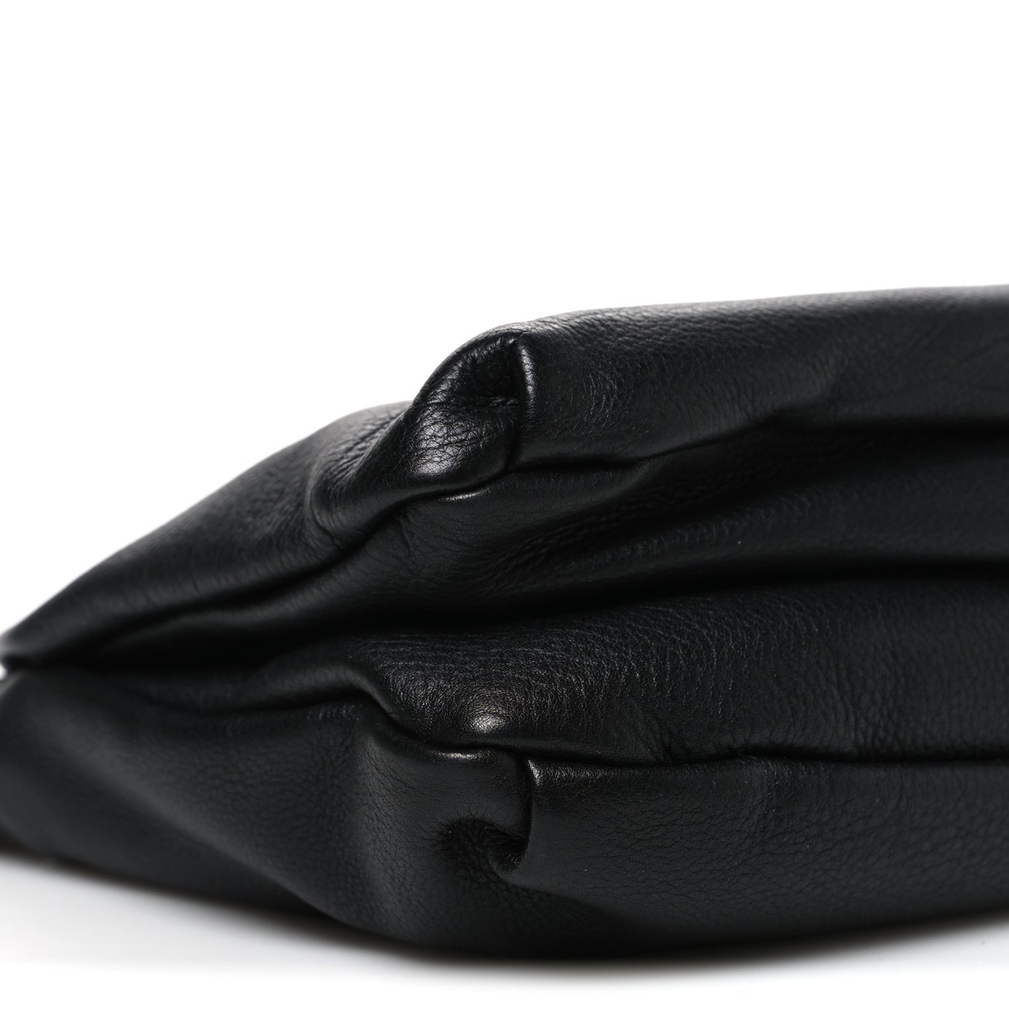 Grained Calfskin Bourse Clutch Black