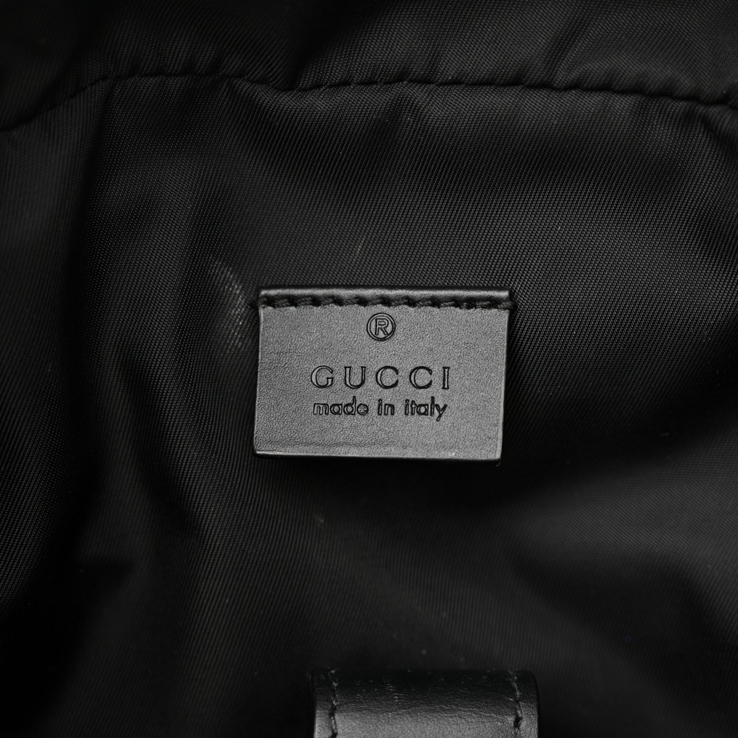 GG Supreme Monogram Web Dome Backpack Black