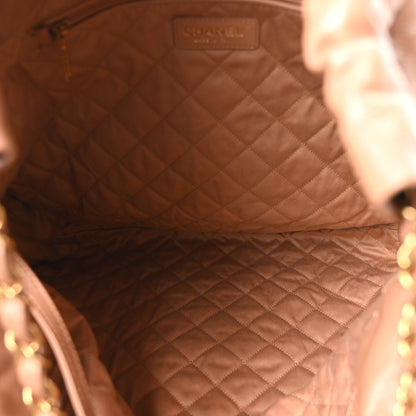 Chanel Shiny Calfskin Quilted Large Chanel 22 Brown 6 of 11
