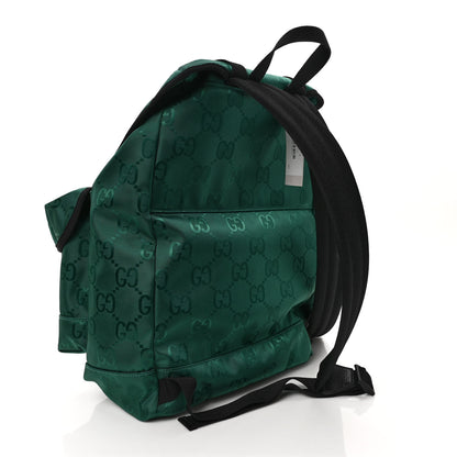 Gucci Econyl Nylon Monogram Off The Grid Utility Pocket Backpack Scrabble Green Black 3 of 9