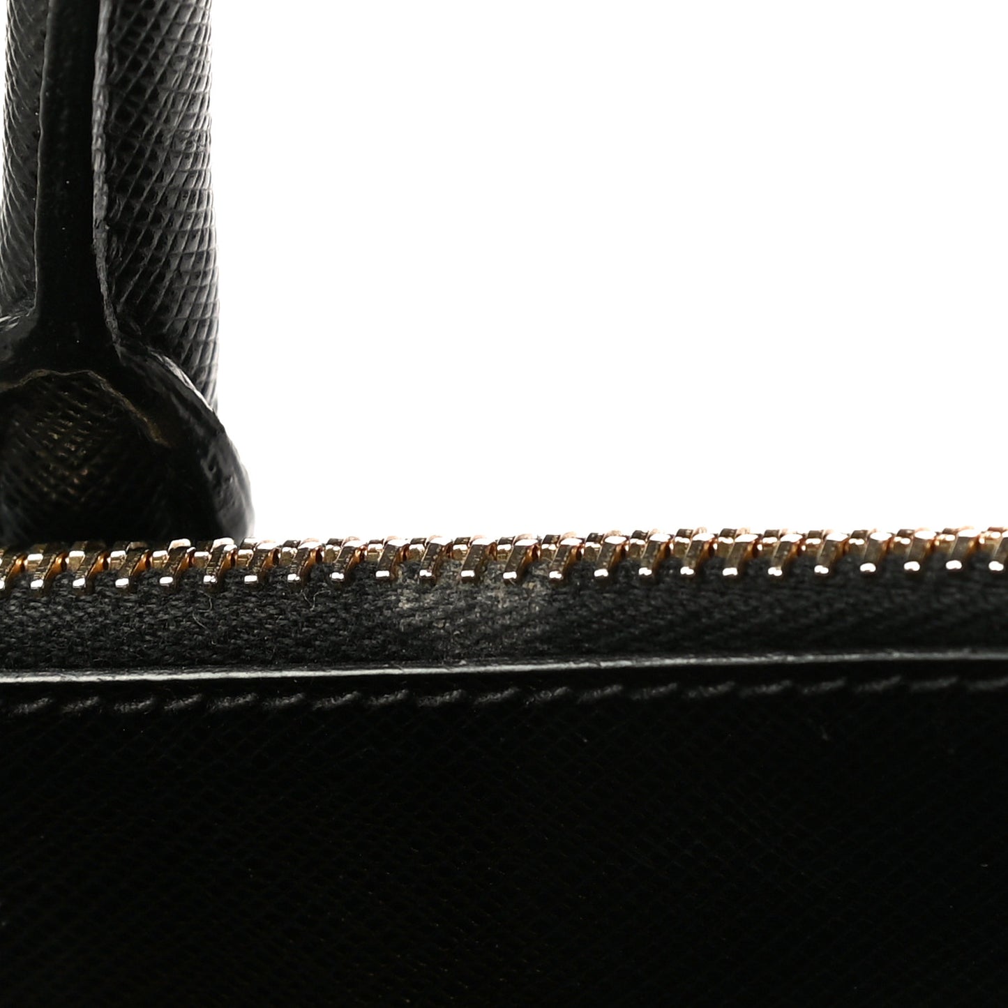Saffiano Small Galleria Double Zip Tote Black