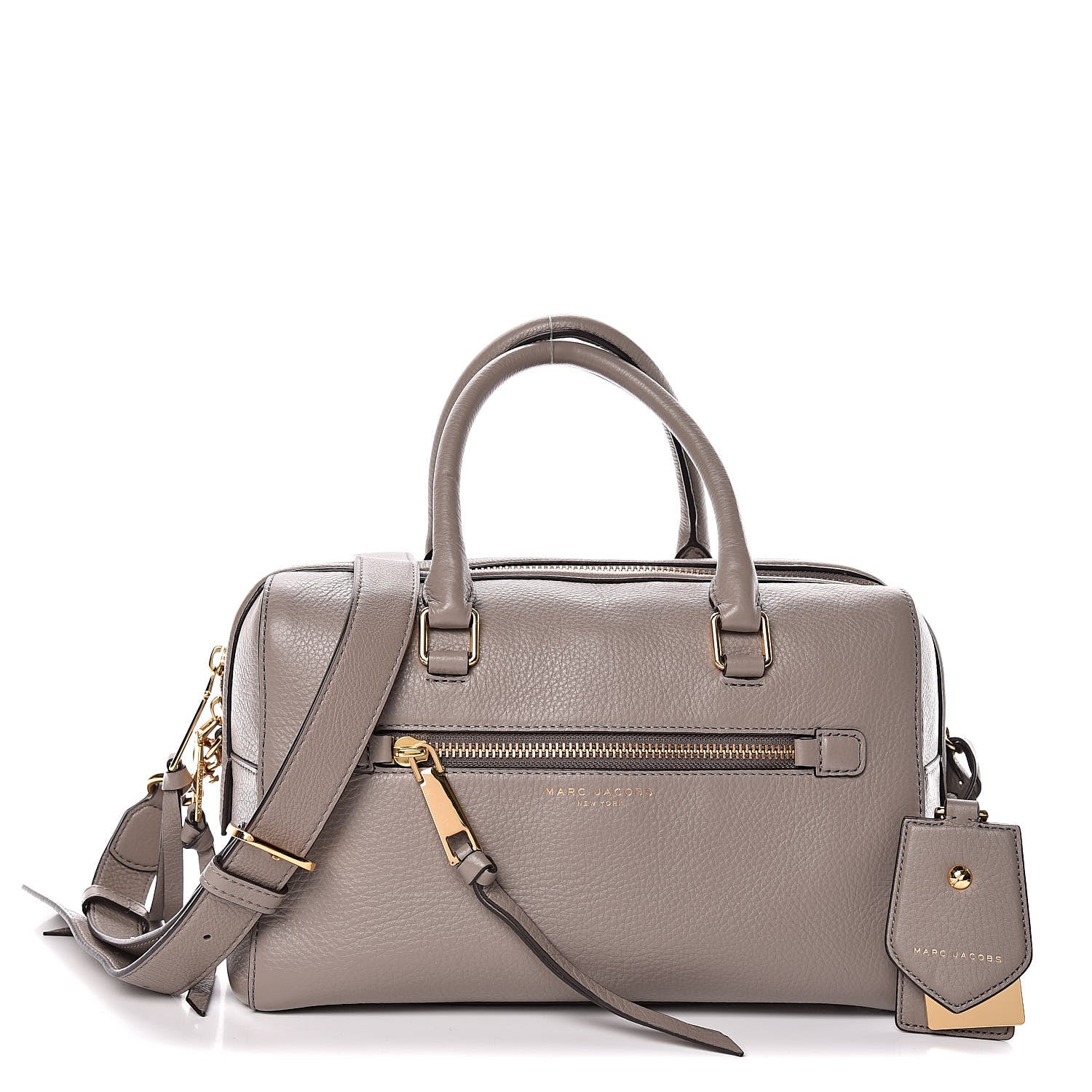Marc Jacobs Calfskin Recruit Bauletto Satchel Tote Bag Mink 1 of 11