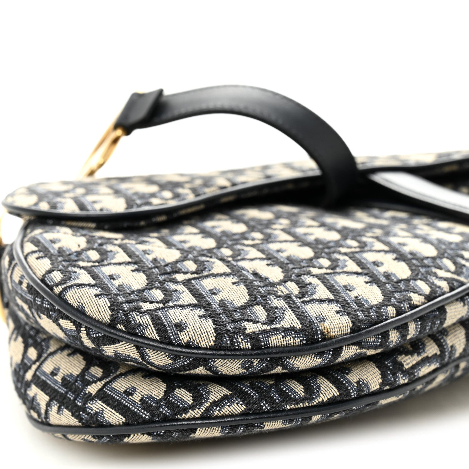 Christian Dior Oblique Saddle Bag Blue 9 of 12