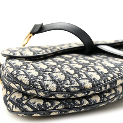 Christian Dior Oblique Saddle Bag Blue 9 of 12