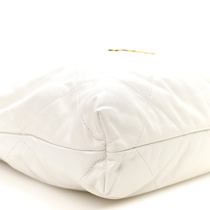 Chanel Shiny Calfskin Quilted Chanel 22 White 10 of 11