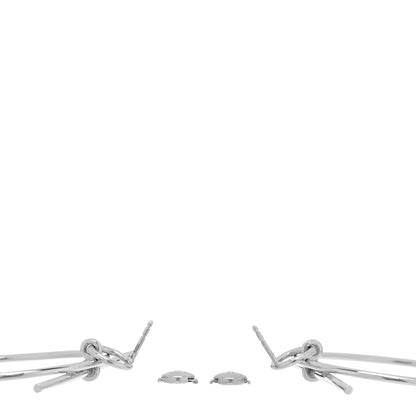 Hermes Sterling Silver MM Loop Earrings 3 of 5