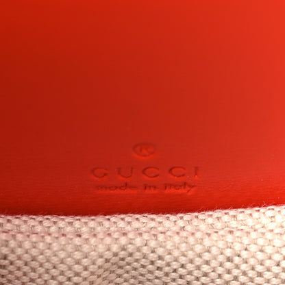 Gucci Boarded Dyana Lux Calfskin Web Mini Bamboo 1947 Top Handle Bag Calypso Orange 6 of 10