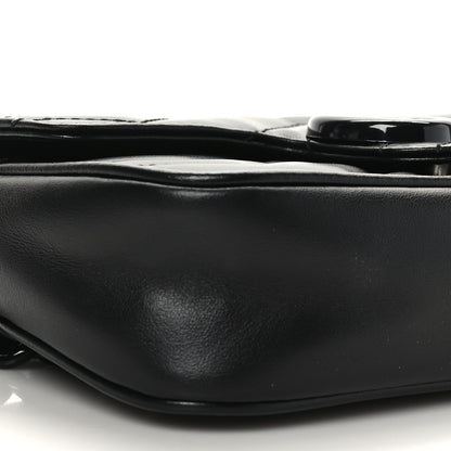 Gucci Calfskin Matelasse Monochrome GG Marmont Chain Belt Bag Black 8 of 9
