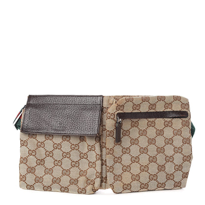Gucci Monogram Web Belt Bag Dark Brown 1 of 12