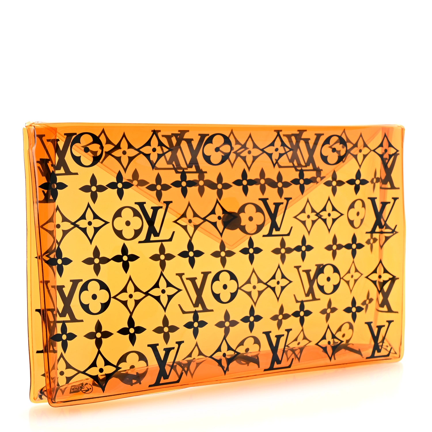 Louis Vuitton PVC Monogram Printed Envelope Pouch Orange 3 of 5