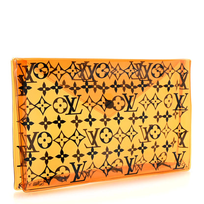 Louis Vuitton PVC Monogram Printed Envelope Pouch Orange 3 of 5