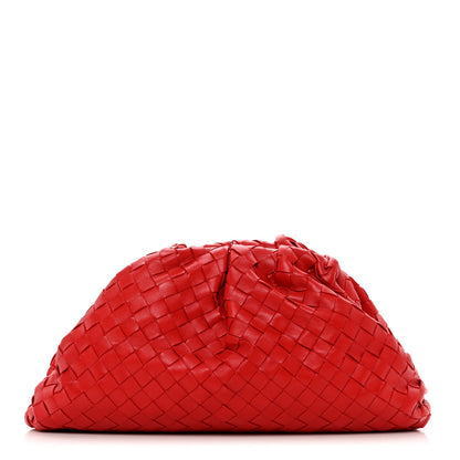 Bottega Veneta Nappa Maxi Intrecciato The Pouch Oversized Clutch Bright Red 1 of 7