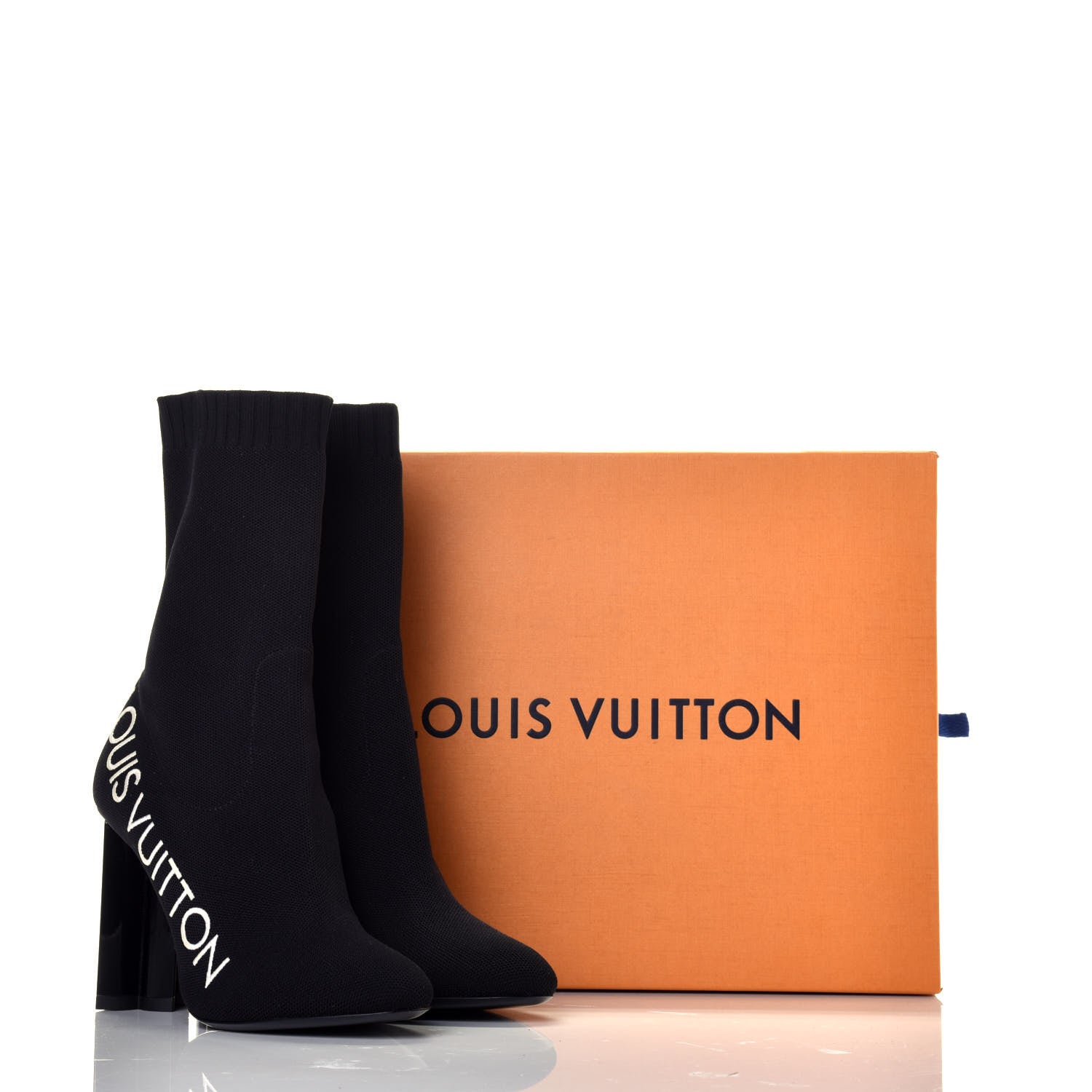 Louis Vuitton Stretch Fabric Silhouette Ankle Boots 37 Black 7 of 7