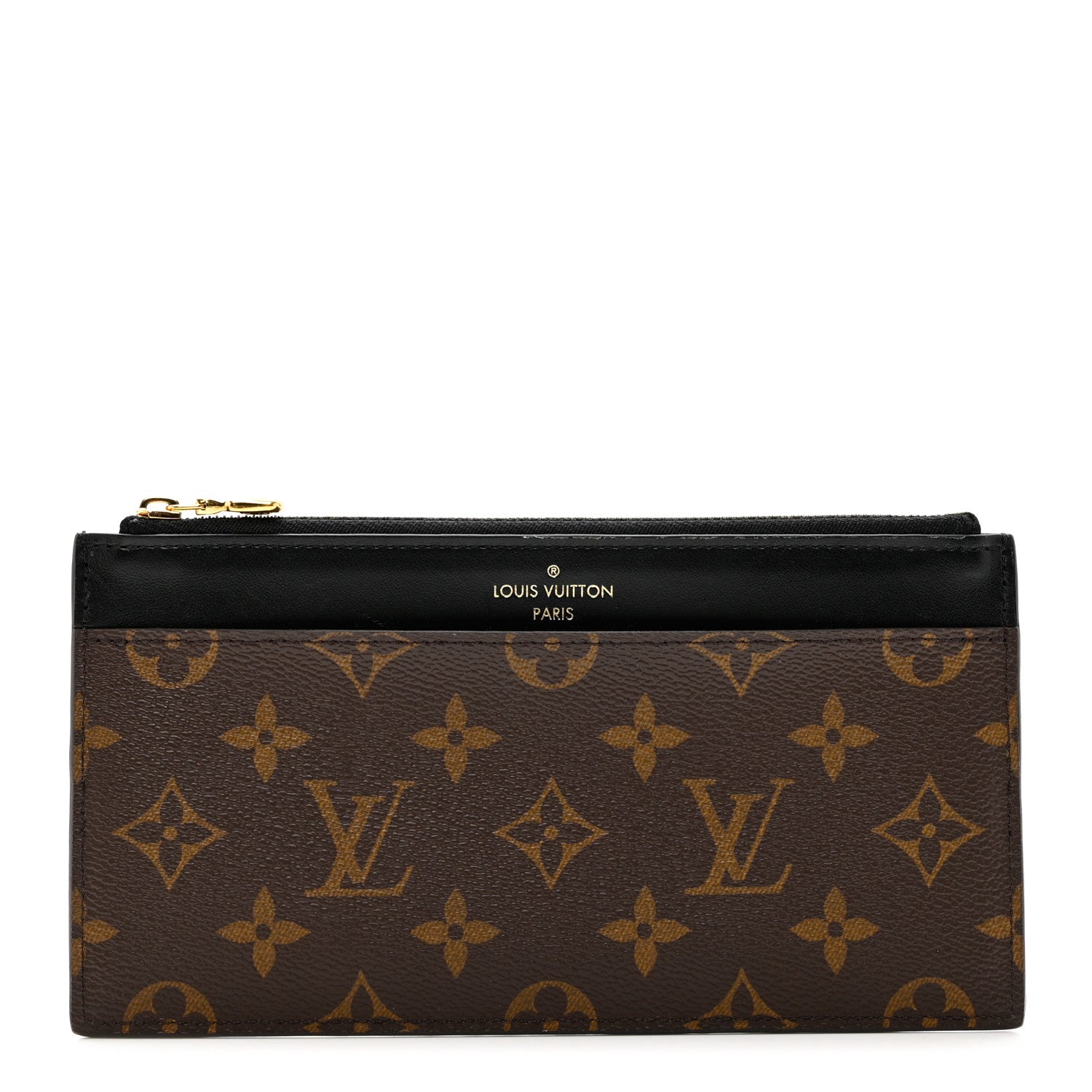Louis Vuitton Monogram Slim Purse Black 1 of 7